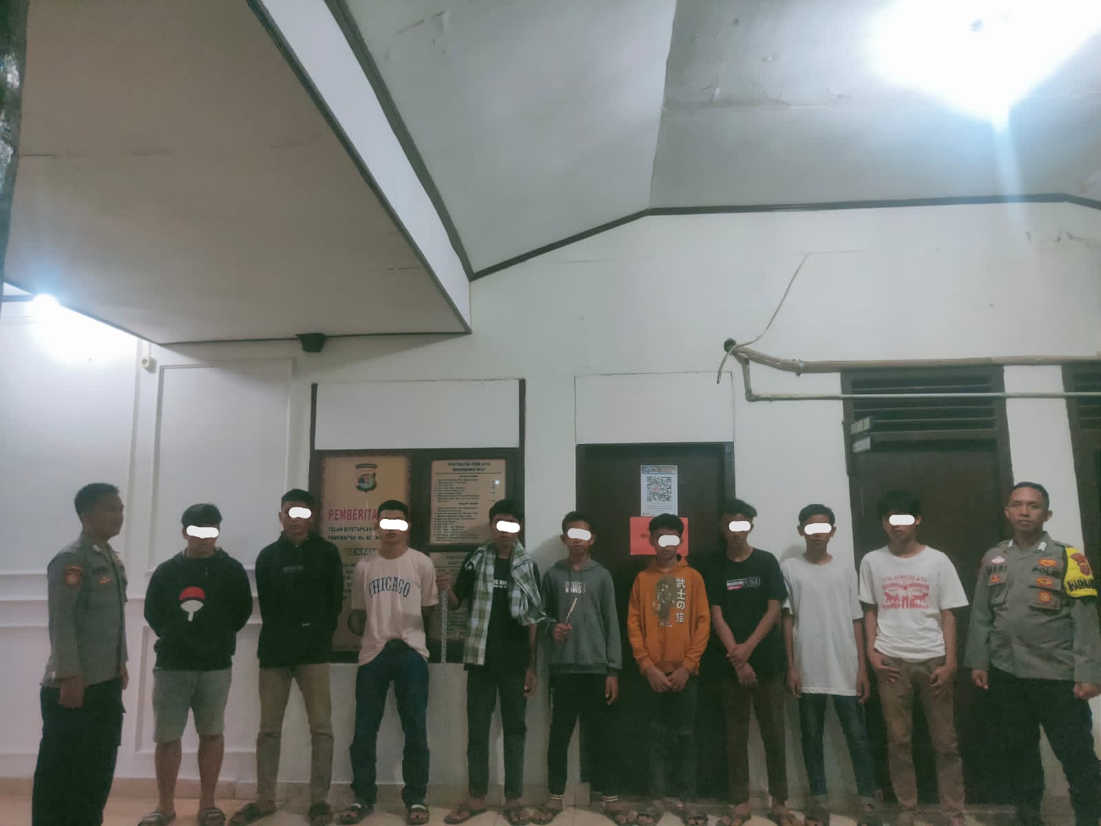 Hendak Tawuran Sejumlah Pelajar Diamankan Polisi dan Warga