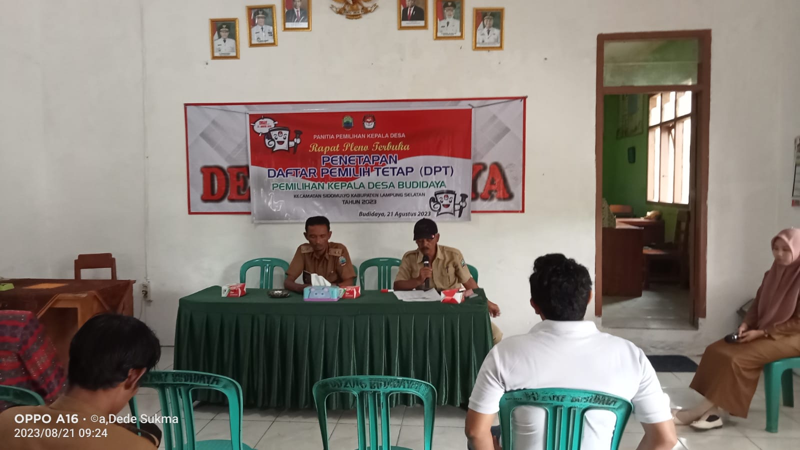 Penitia Pilkades Desa Budidaya Gelar Rapat Penetapan DPT Sekaligus Penandatanganan Oleh Calon