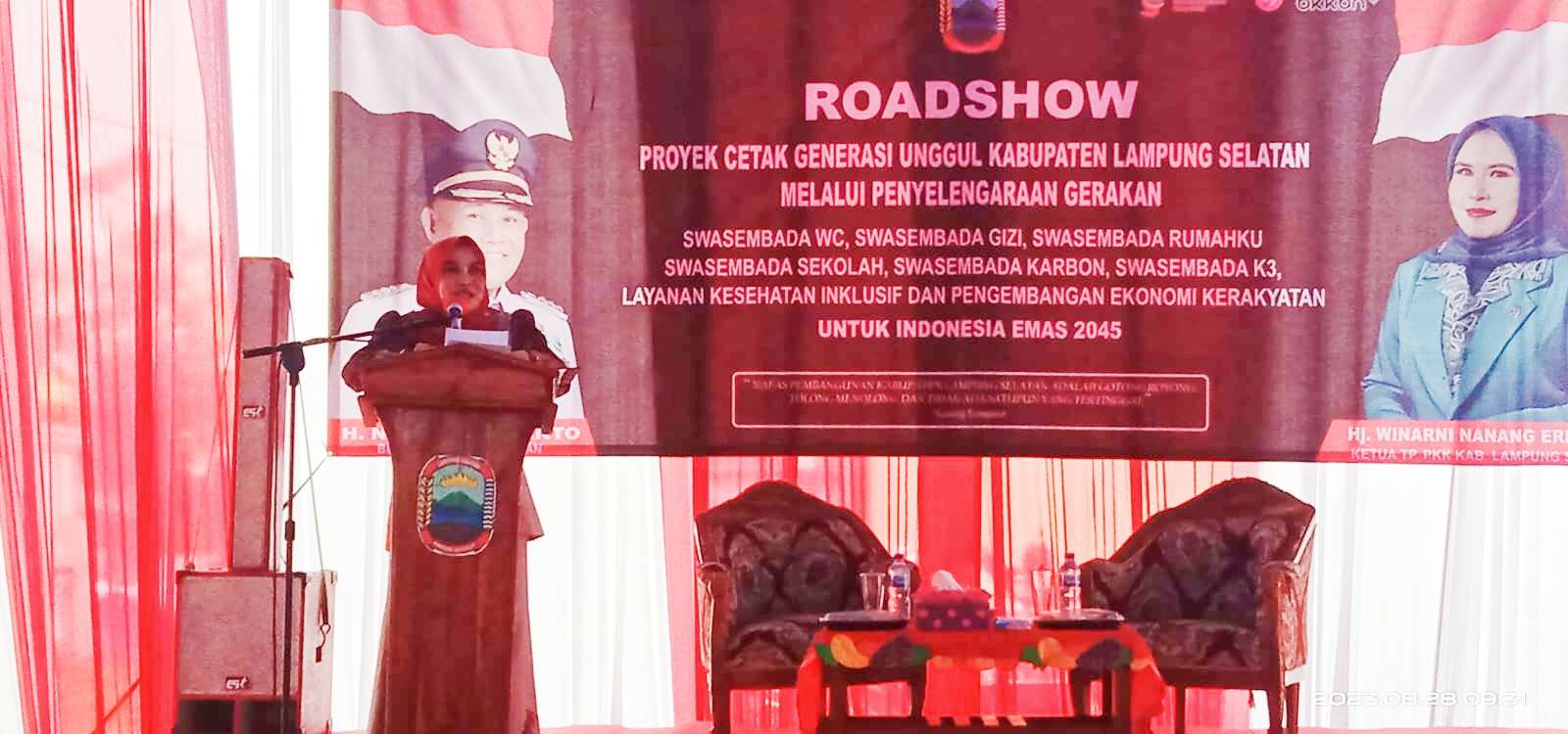 Road Show di Kecamatan Candipuro Winarni Kembali Tekankan Pentingnya Program Swasembada Gizi.