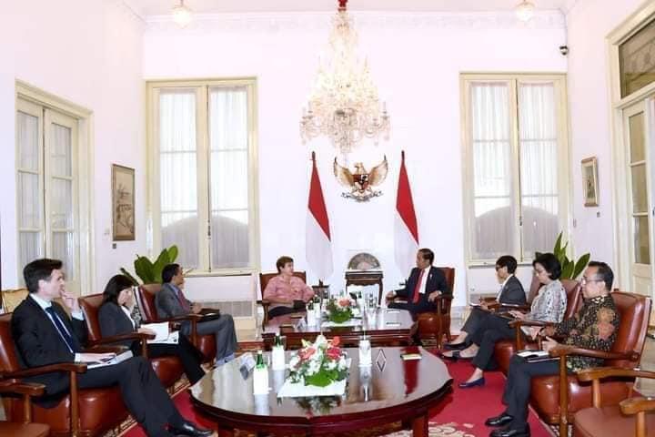 Direktur Pelaksana IMF dan Presiden RI Bahas Situasi Ekonomi Dunia