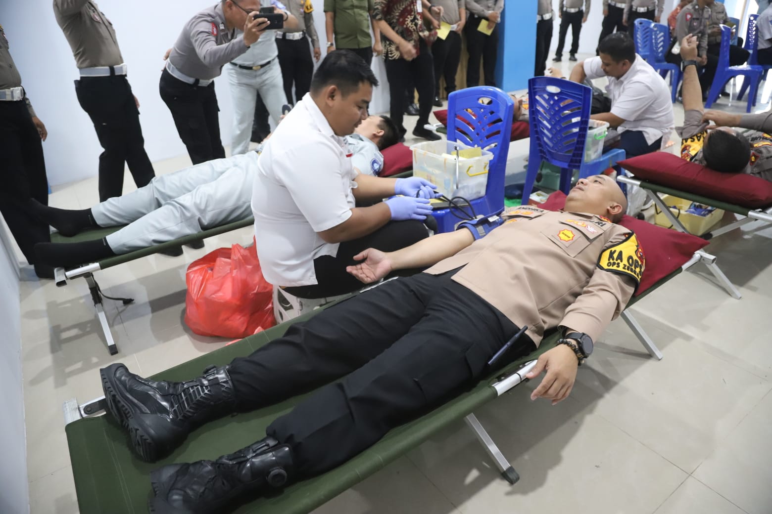 Sambut Hari Lalu Lintas, Polresta Pati Gelar Aksi Donor Darah
