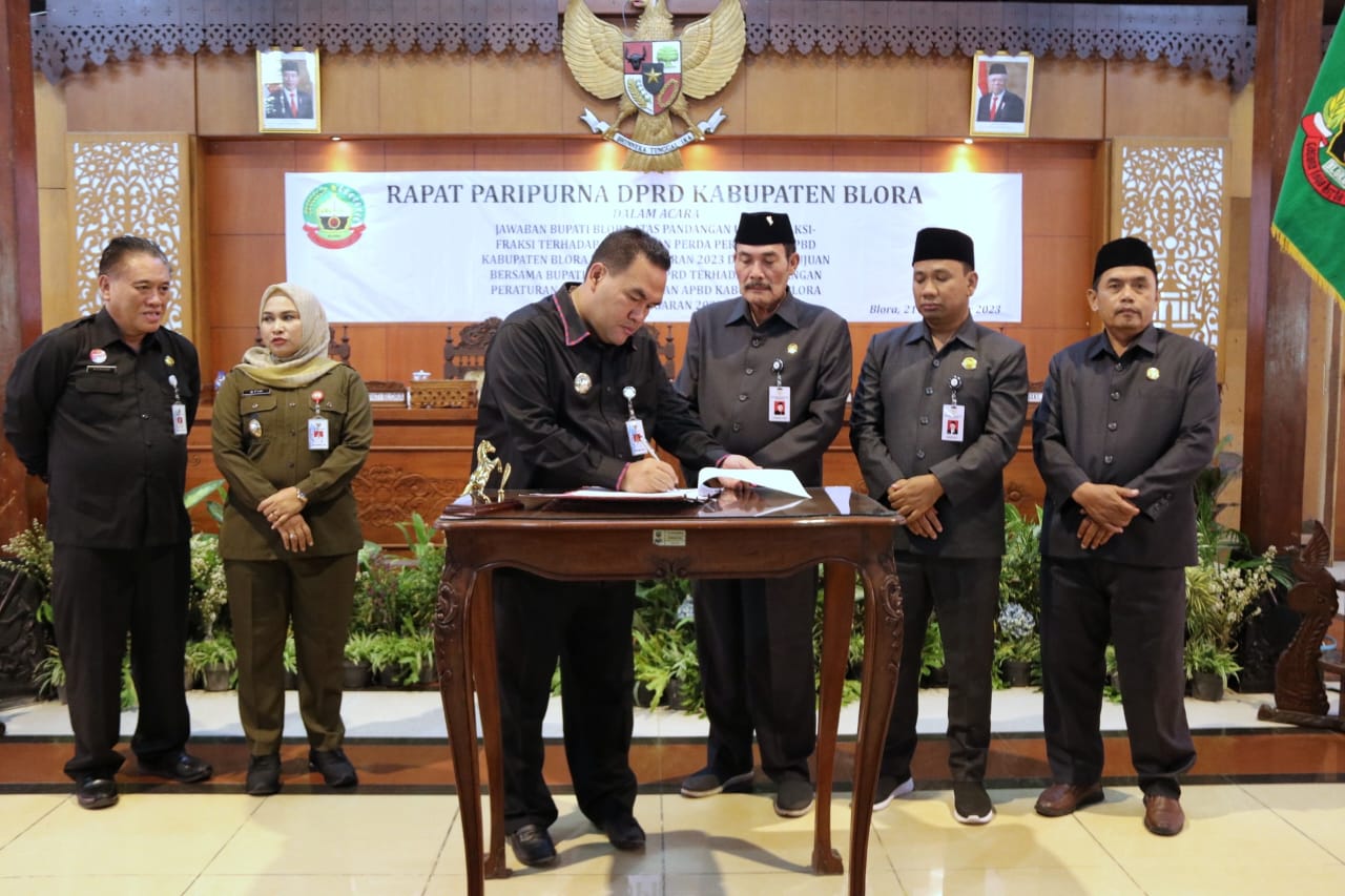 Paripurna Raperda Perubahan APBD Kabupaten Blora 2023 Disetujui