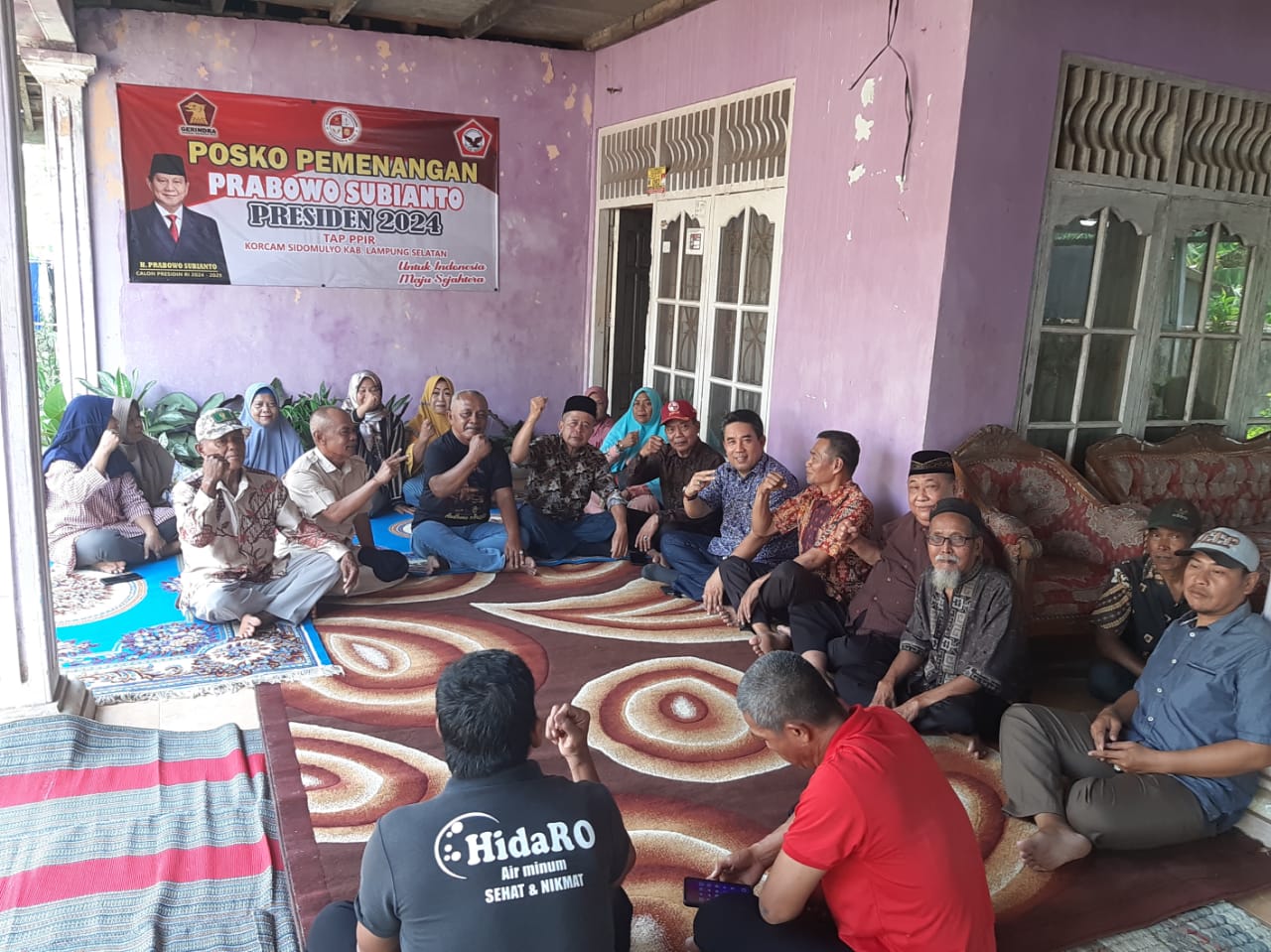 Kader Gerindra Malik Ibrahim Bersama Tim Pemenangan Targetkan di Kecamatan Sidomulyo Prabowo Subianto Menang