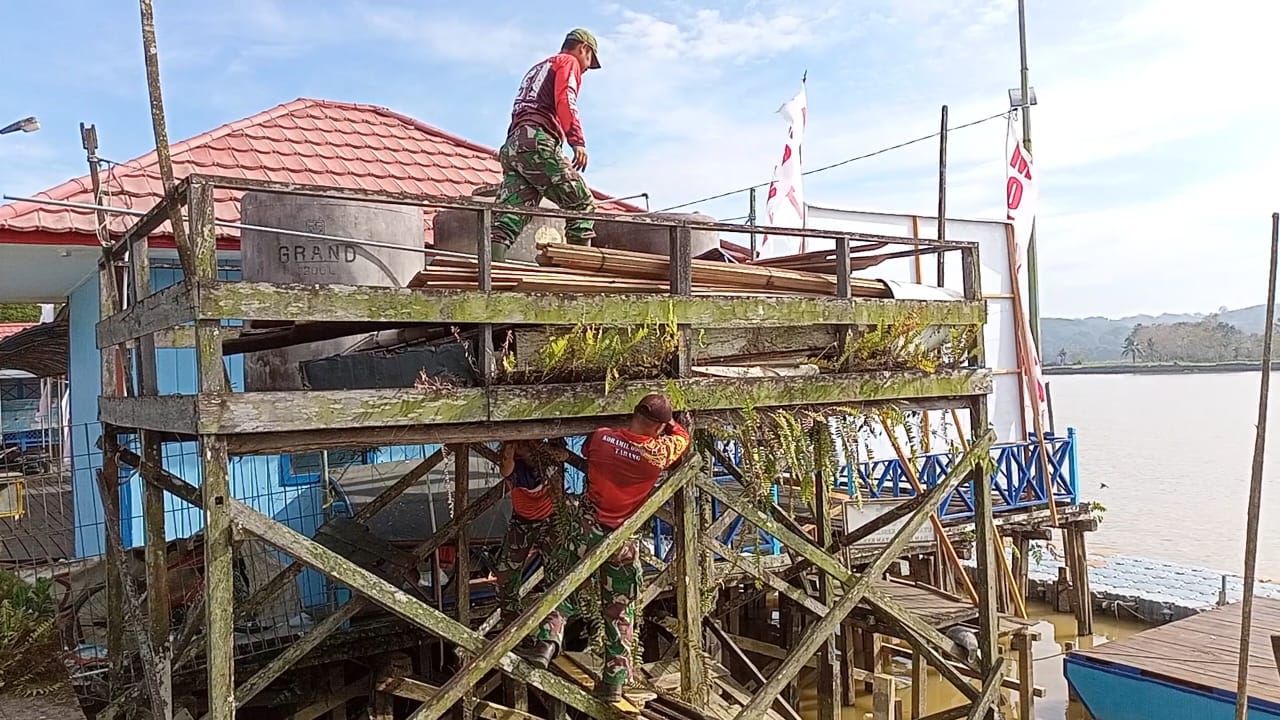 Jelang Open Race Ketinting Anggota Kodim Dan Panitia Lakukan Penyiapan Tempat
