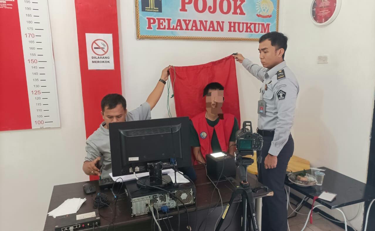Rutan Kota Agung Gandeng Disdukcapil Tanggamus Lakukan Perekaman KTP-el