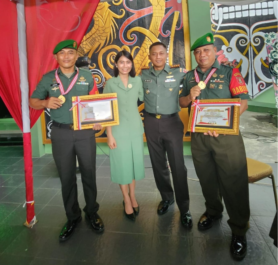 Kodim 0909/Kutai Timur Raih Penghargaan Babinsa Award Di HUT Korem 091/ASN Ke 43.