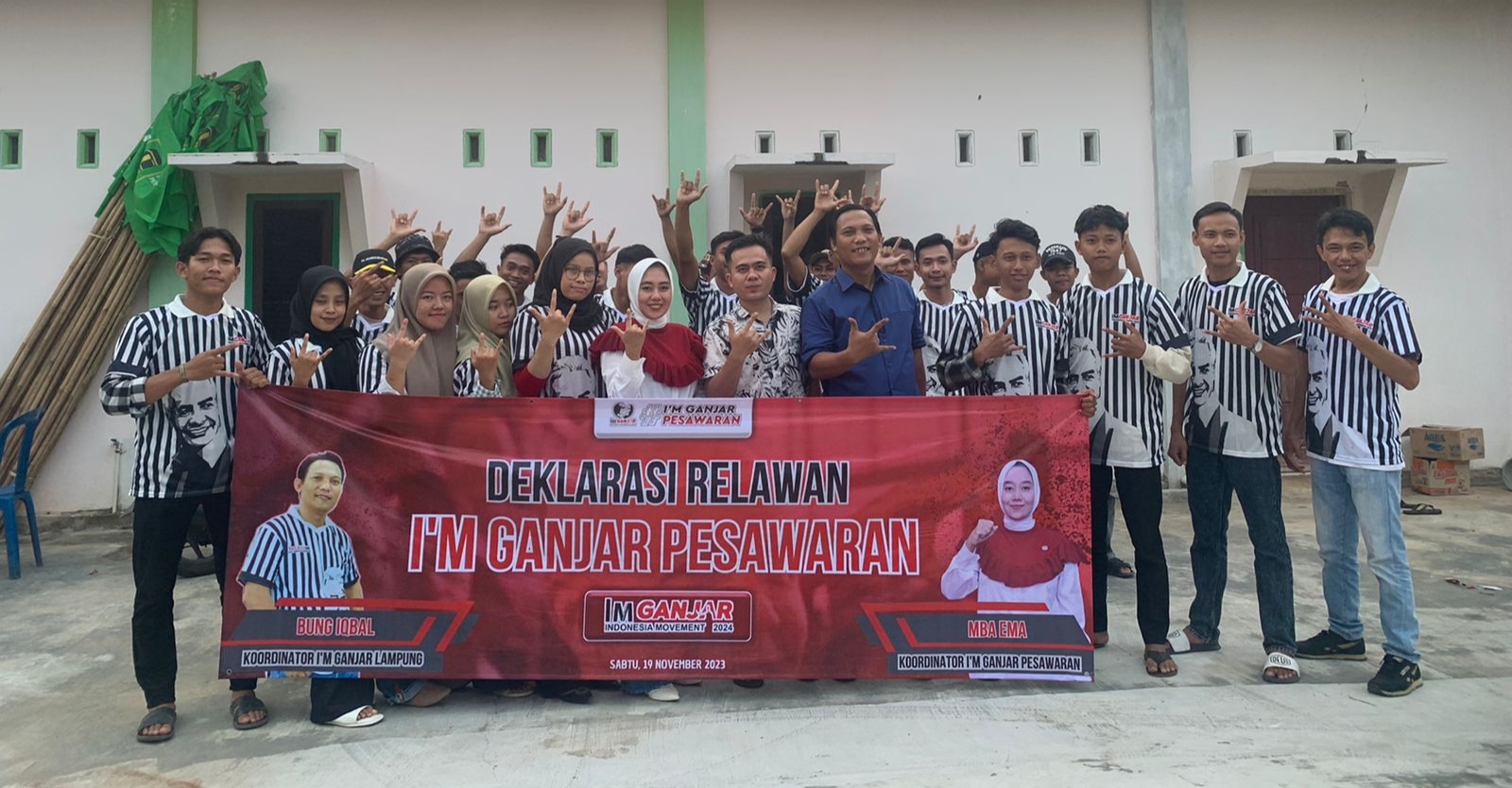 Di Enam Kecamatan Kabupaten Pesawaran Relawan IM Ganjar Terbentuk Hingga Tingkat RT