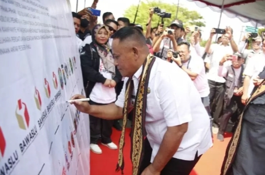 Menjelang Pemilu 2024, Bupati Nanang Ermanto Ajak Masyarakat Ciptakan Stabilitas Keamanan