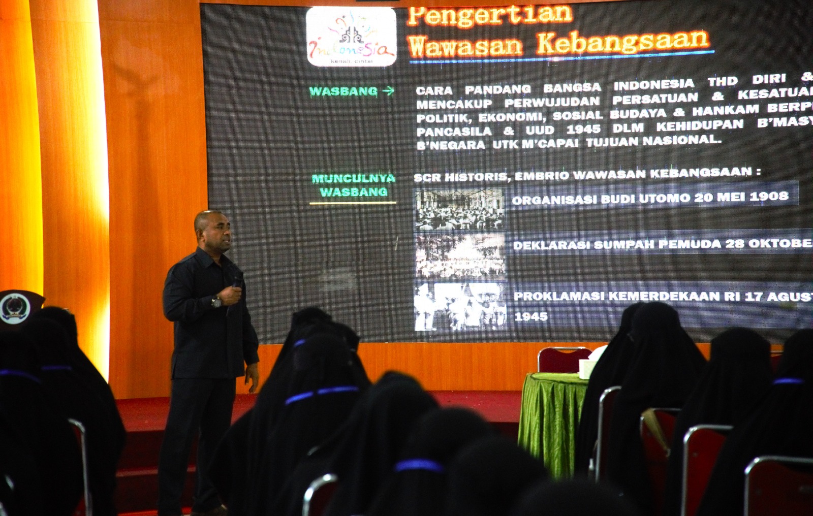 Tanamkan Cinta Tanah Air, Pasi Intel Kodim 0906/Kkr Berikan Pembekalan Wasbang Pada Santriwati