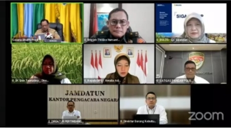 Secara Virtual Meeting TPID Lampung Selatan Ikuti Rakor Pengendalian Inflasi