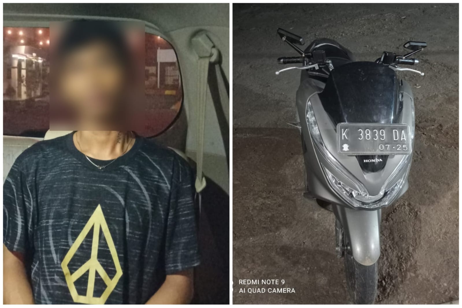 Maling Motor Dibekuk Polisi, Barang Bukti Ditemukan