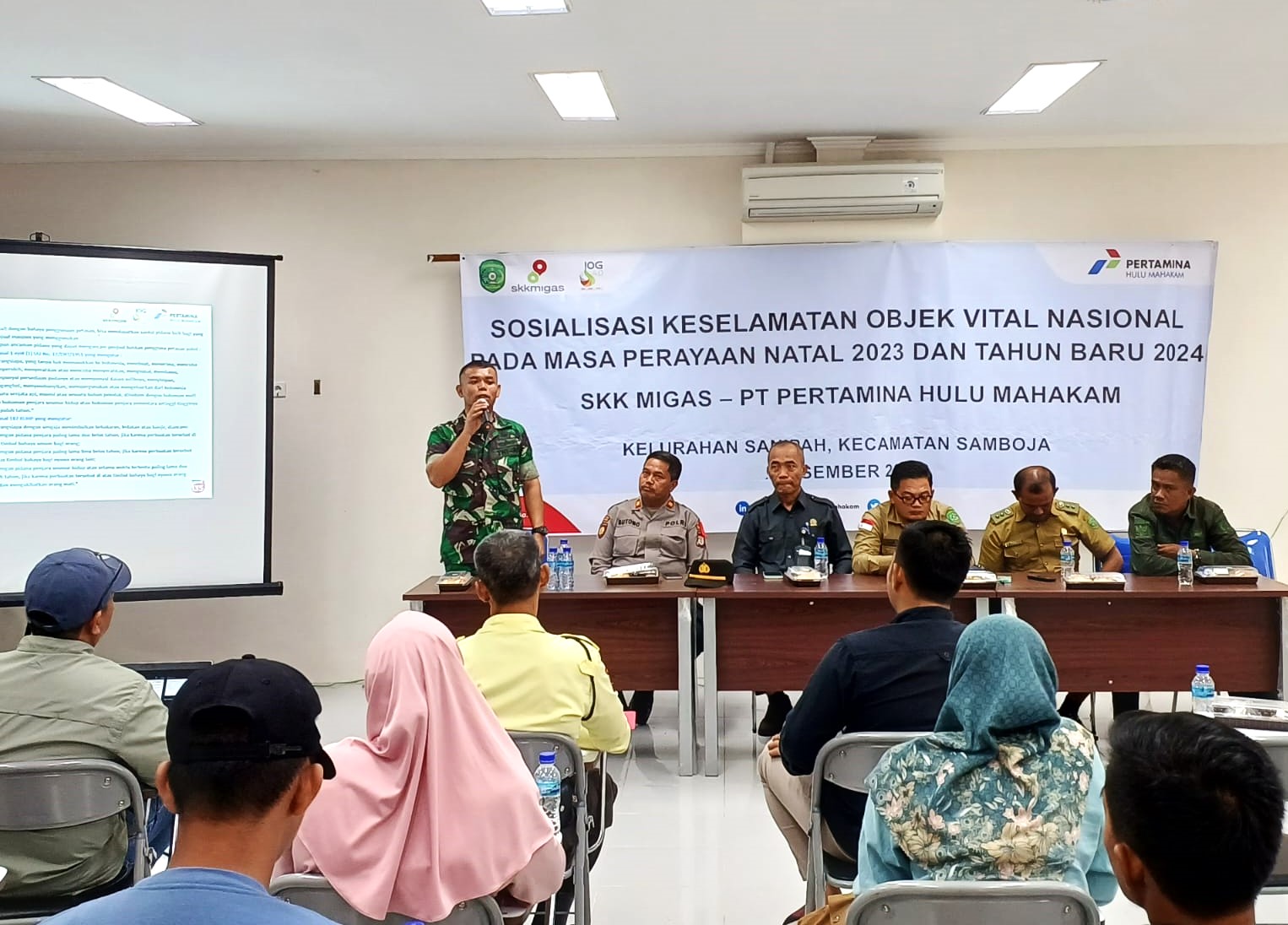 Danramil 06/Samboja Tekankan Pentingnya Kewaspadaan Dan Kerjasama Terkait Pam OVN