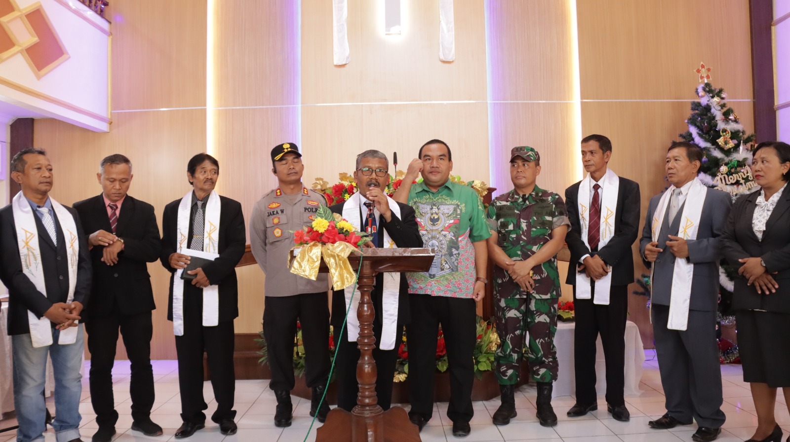 Petugas Gabungan Di Blora All Out Lakukan Pengamanan di Hari Natal