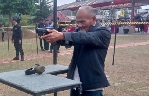 Kabiro Lampung Media Infodesanews Raih Juara I Lomba Tembak di Polda Lampung