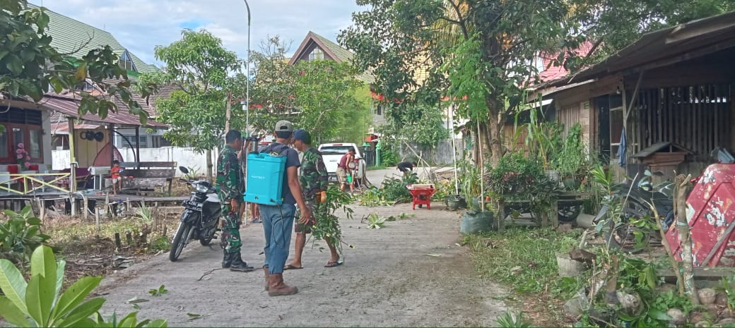 Cegah DBD, Kodim 0906/Kkr lakukan Pembersihan