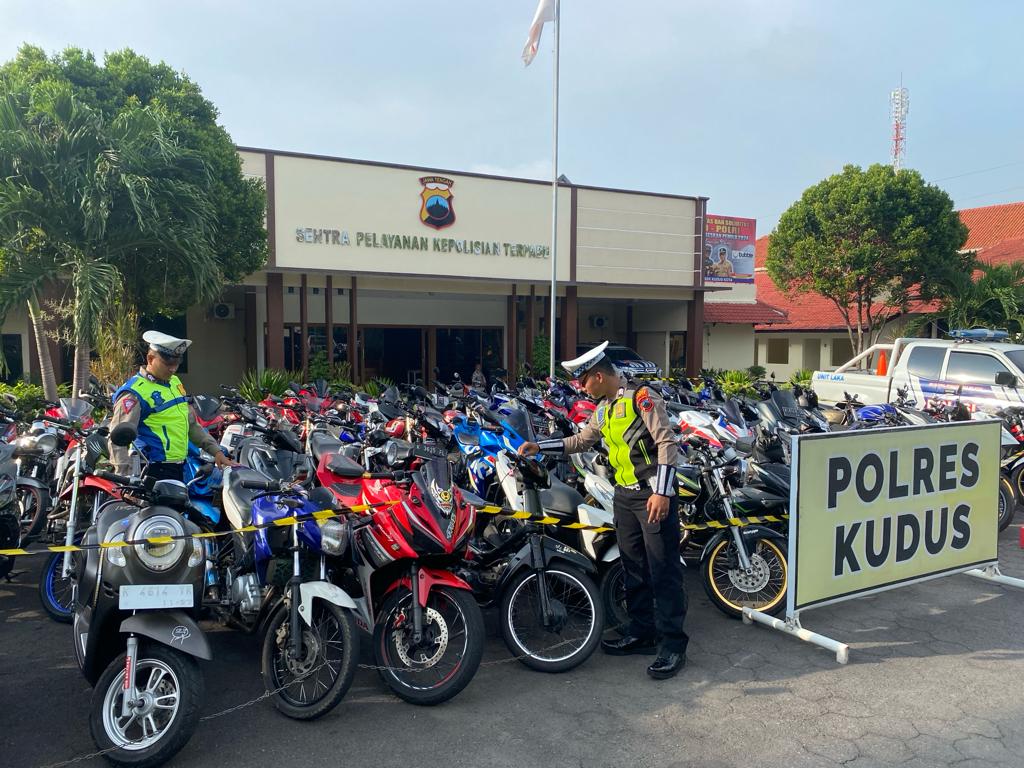 Sepeda Motor Terjaring 199, Kini di Bawa ke Polres Kudus