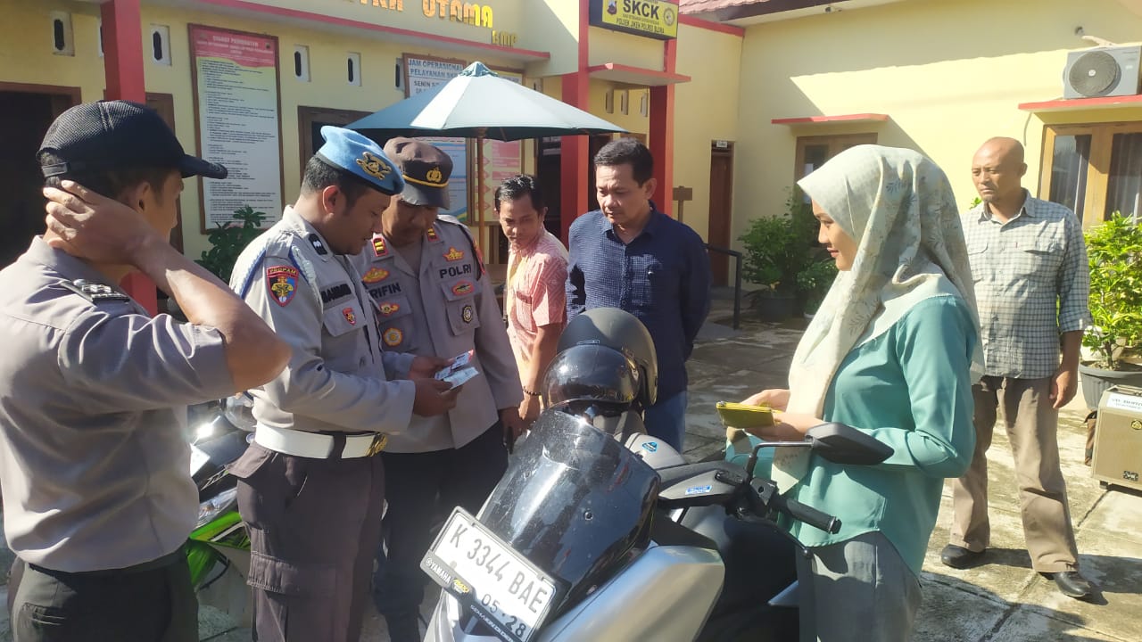 Kapolsek Jiken Cegah Penggunaan Knalpot Brong Dilingkungan Anggota 