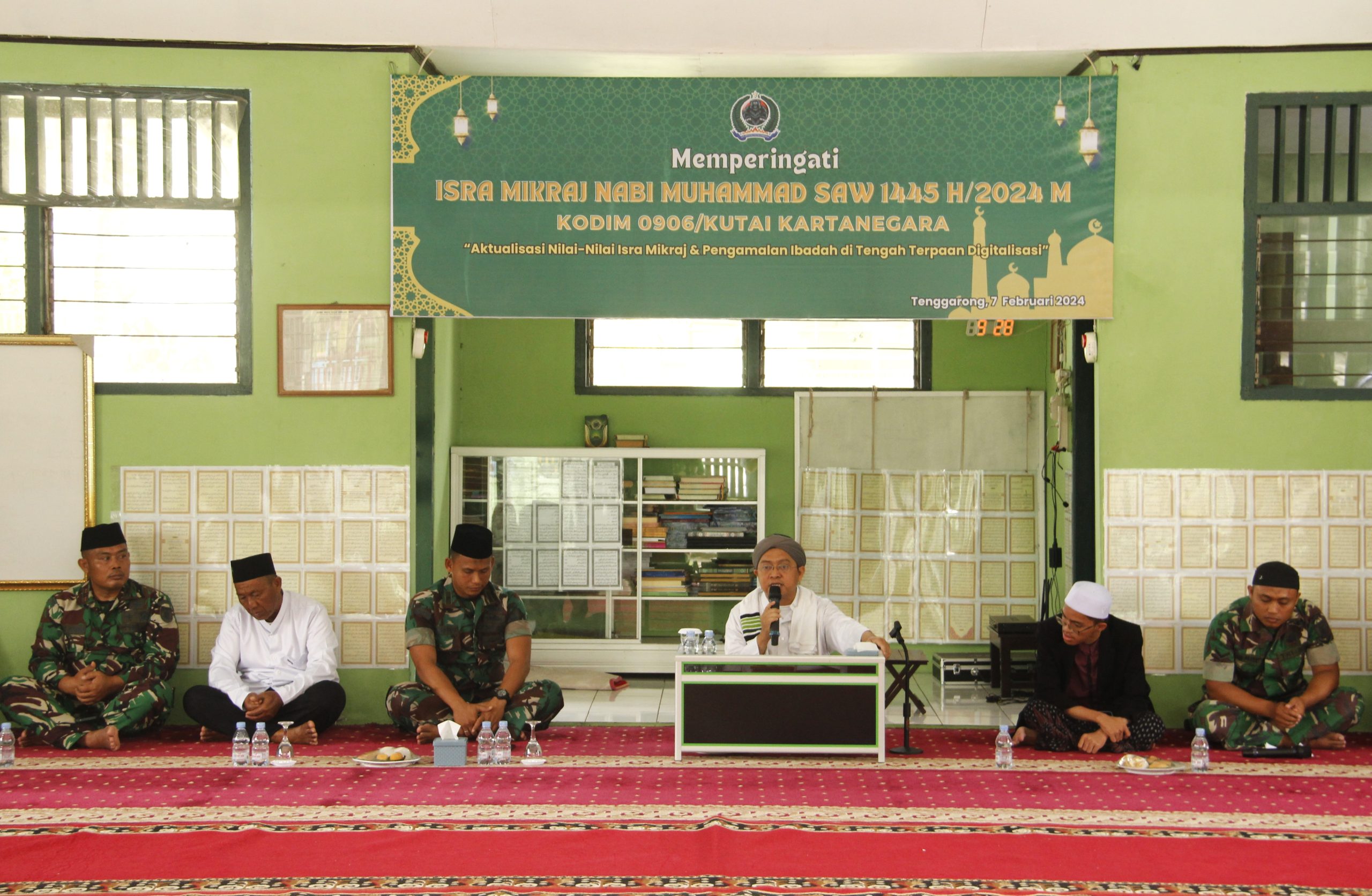 Kodim 0906/Kutai Kartanegara Gelar Peringatan Isra Mi’raj Nabi Muhammad SAW 1445 H