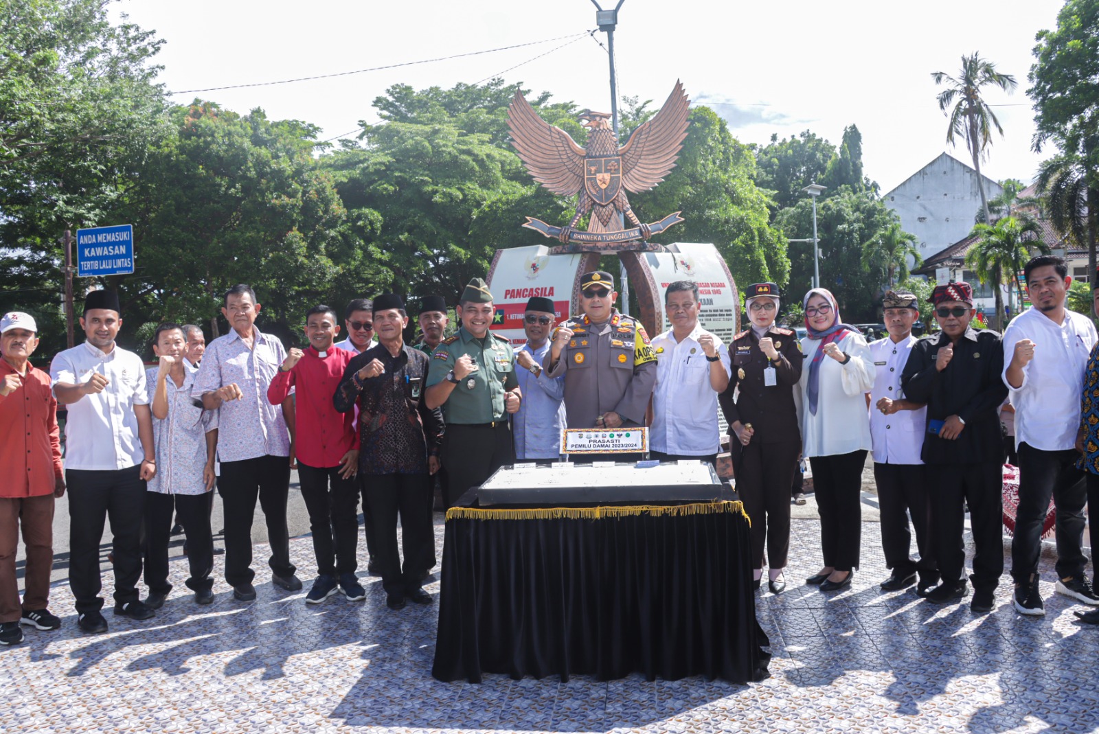 Upaya Cegah Konflik Polres Lamsel Launching Kelurahan Pemilu Damai 2024