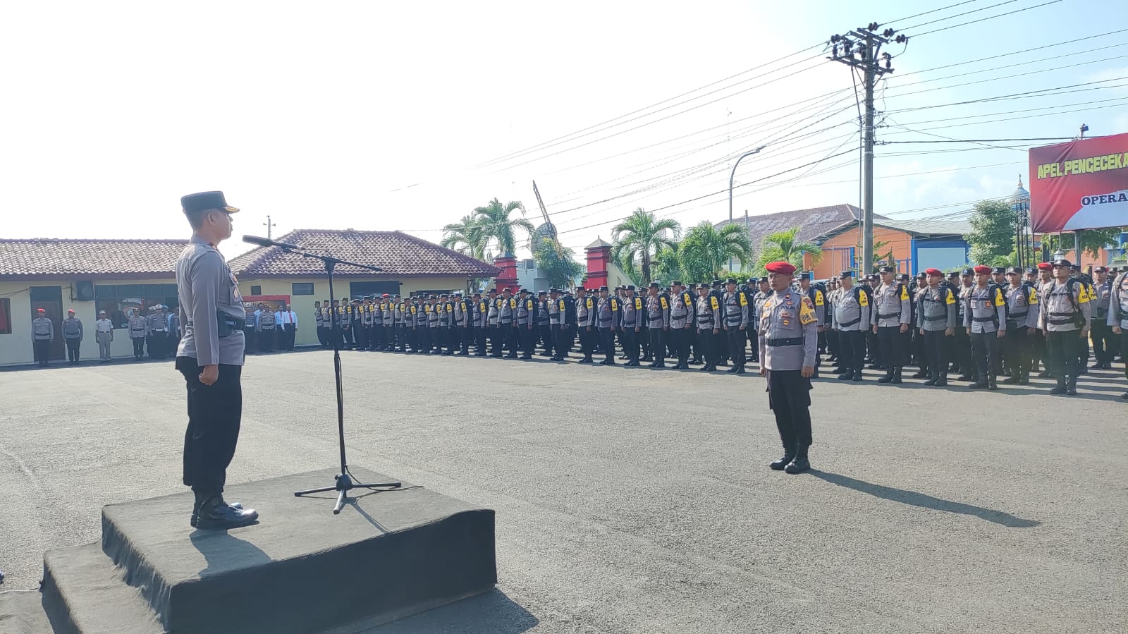 Polres Blora Gelar Apel Pengecekan Kesiapan Personel Pengamanan TPS Pemilu 2024