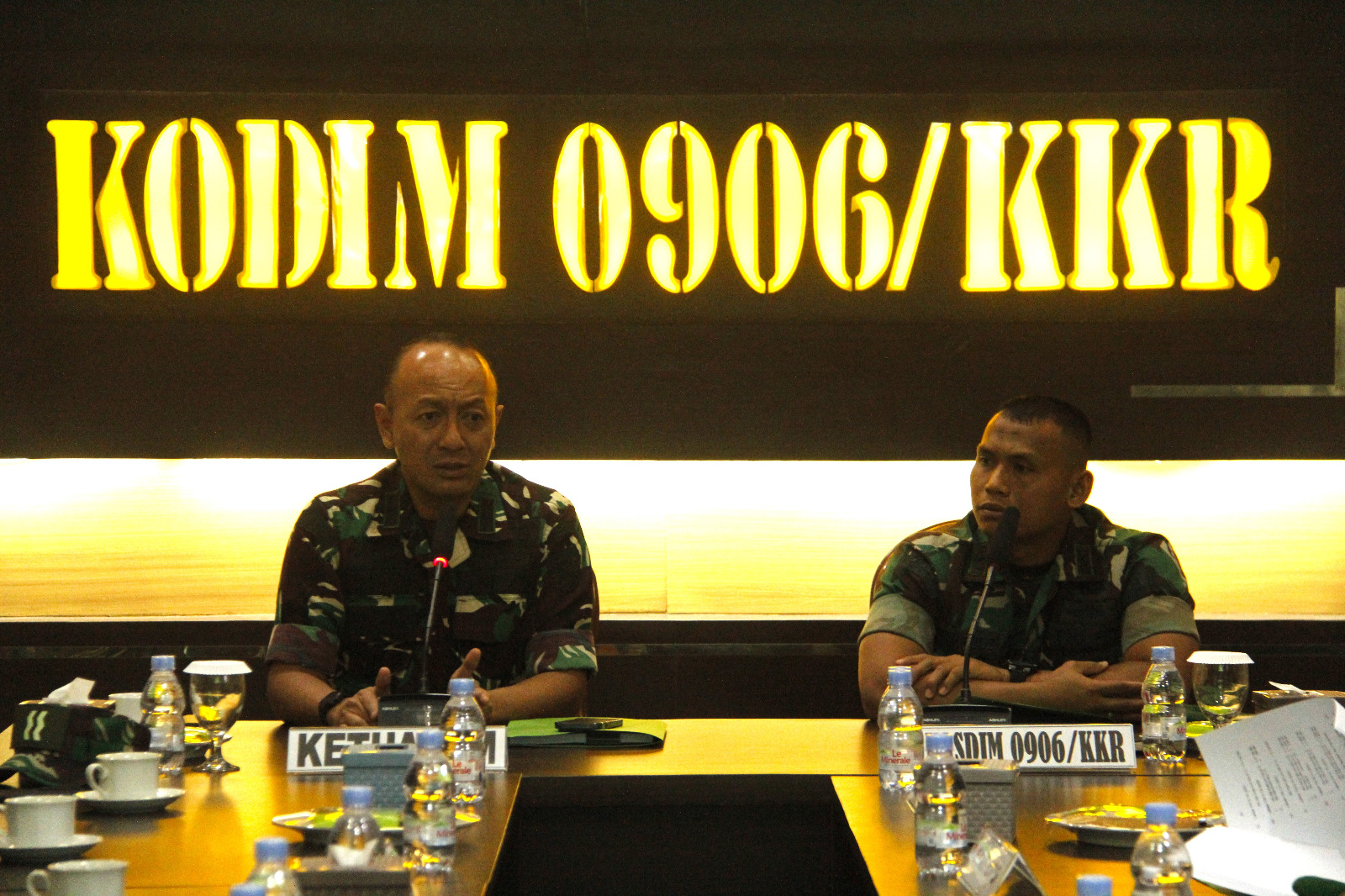 Tim Verifikasi Korem 091/Asn Sambangi Kodim 0906/Kkr