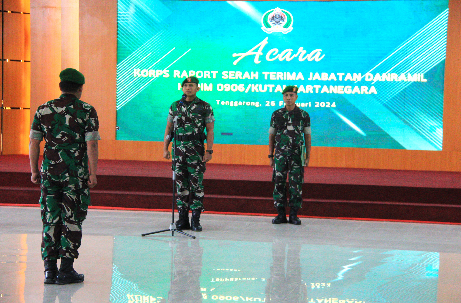 Kepala Staf Kodim 0906/Kkr Pimpin Acara Korps Rapot Serah Terima Jabatan