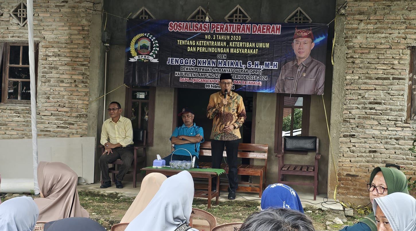 Jenggis Khan Haikal Kembali Sosialisasikan Perda No 3 Tahun 2020
