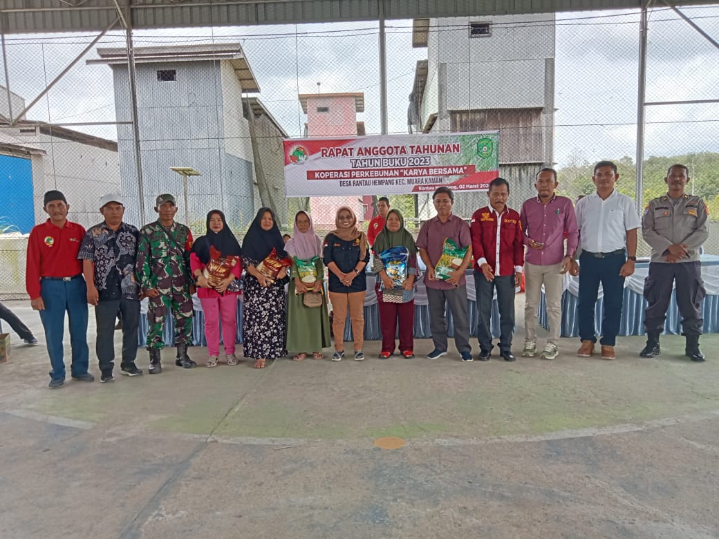 Babinsa Rantau Hempang Hadiri RAT Koprasi Perkebunan Karya Bersama
