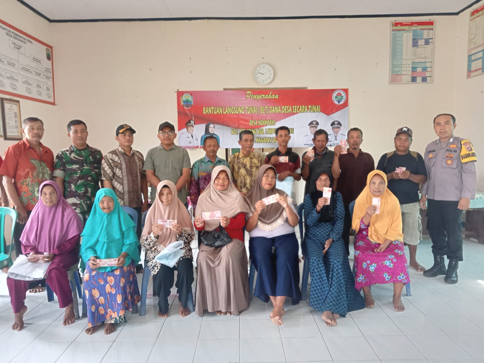 Pemdes Sidoharjo Bagikan BLT DD 2024 Tahap Pertama