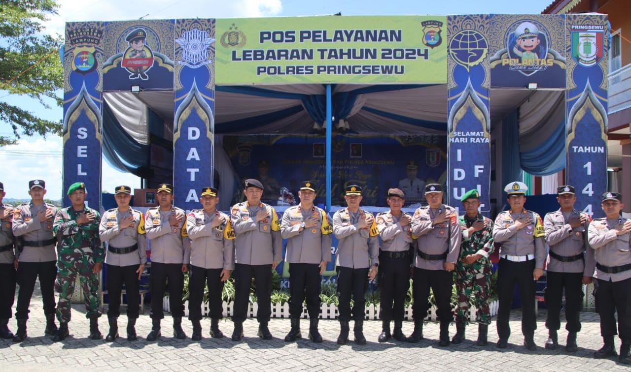 Wakapoda Lampung Kunjungi Pos Pelayanan Idhul Fitri di Pringsewu