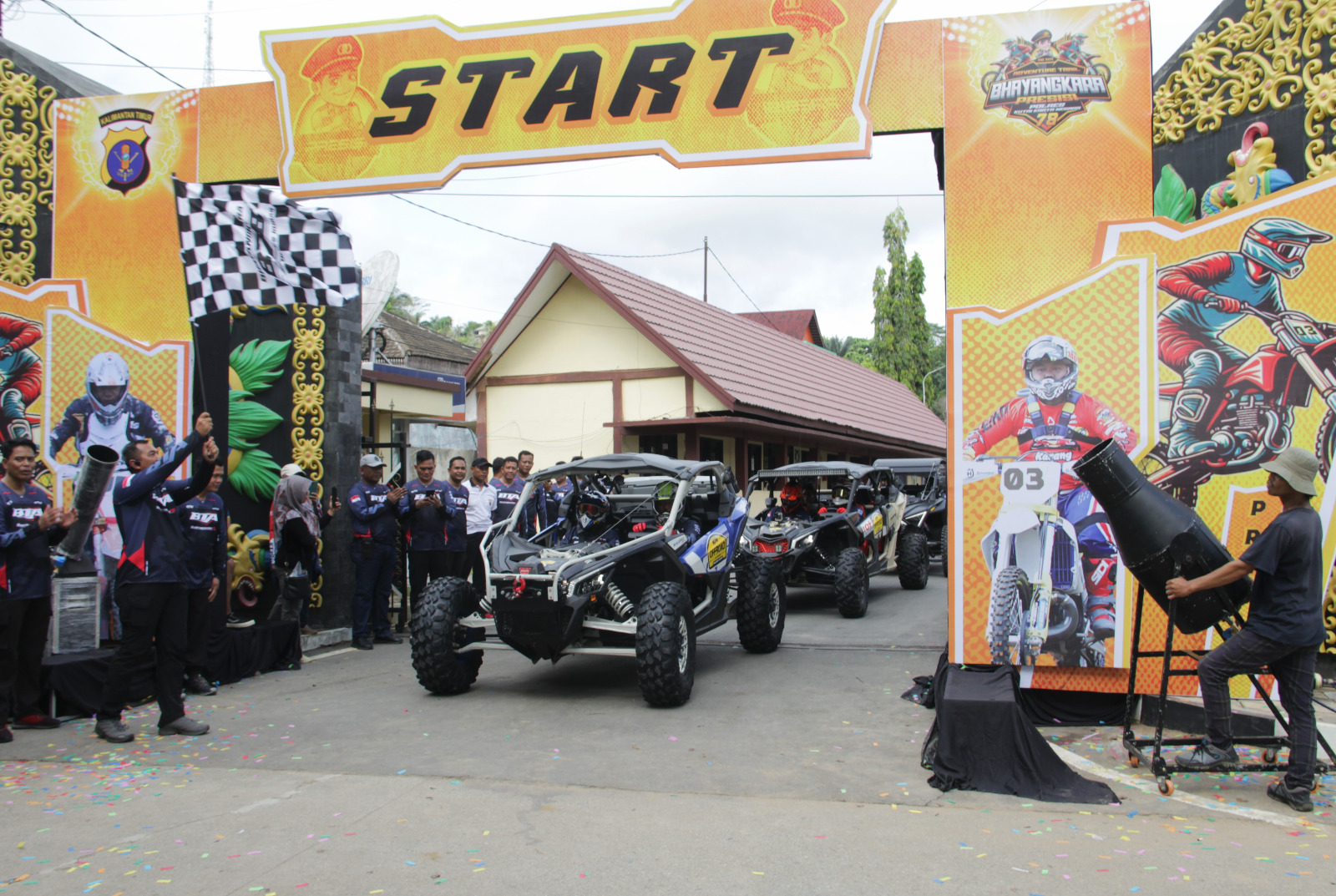 Tempuh 45 Kilometer, Pangdam VI/Mulawarman Lintasi Jalur Offroad Di Ajang Adventure Trail Bhayangkara