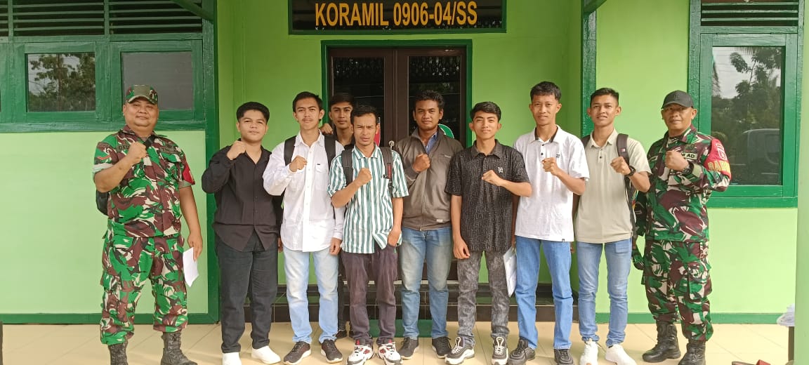 Babinsa Sanga sanga Dampingi Calon Komcad 2024