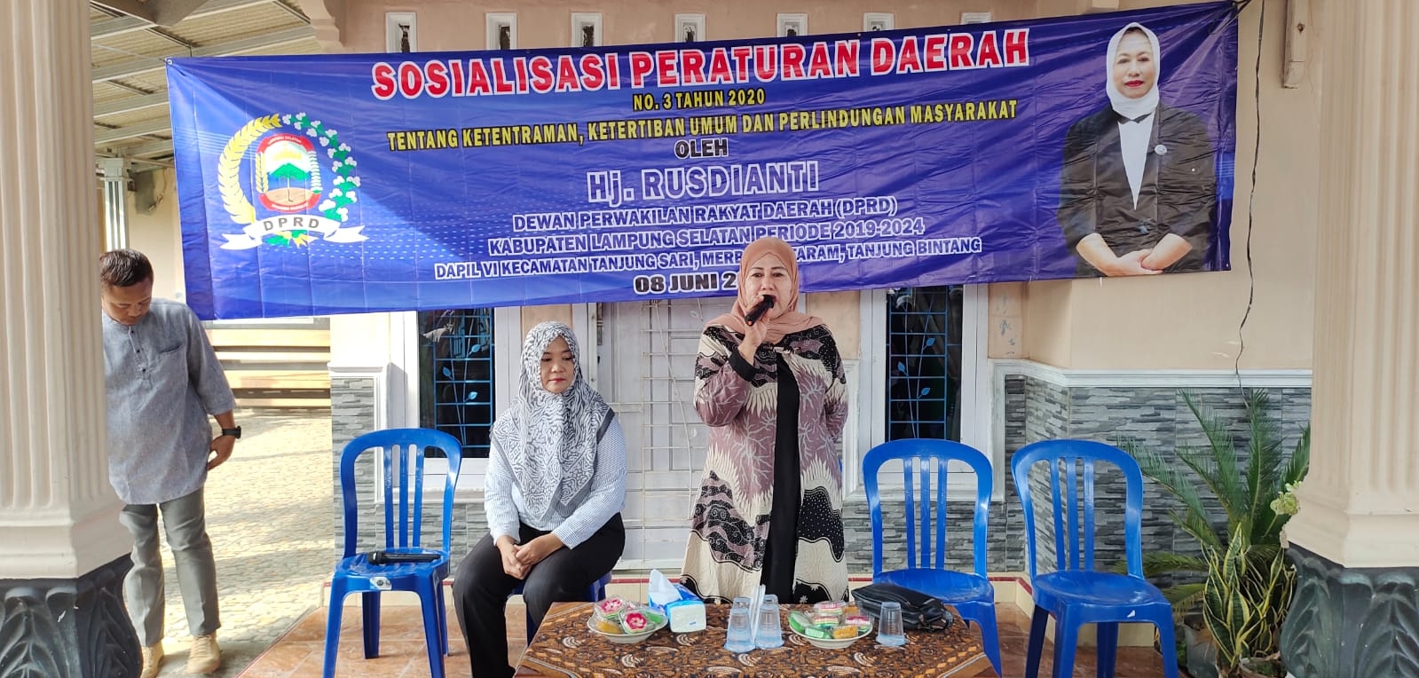 Di Desa Lebungsari Rusdianti Kenalkan Perda Tentang Ketenteraman dan Ketertiban Umum