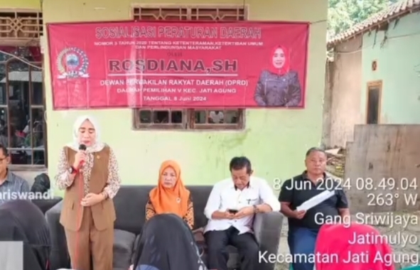 Ketua Komisi III DPRD Lamsel Rosdiana Kembali Sosialisasikan Perda No 3 Tahun 2020