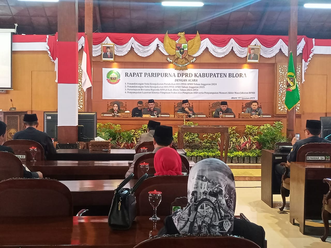 DPRD Blora Paripurna Persetujuan KUA-PPAS 2025