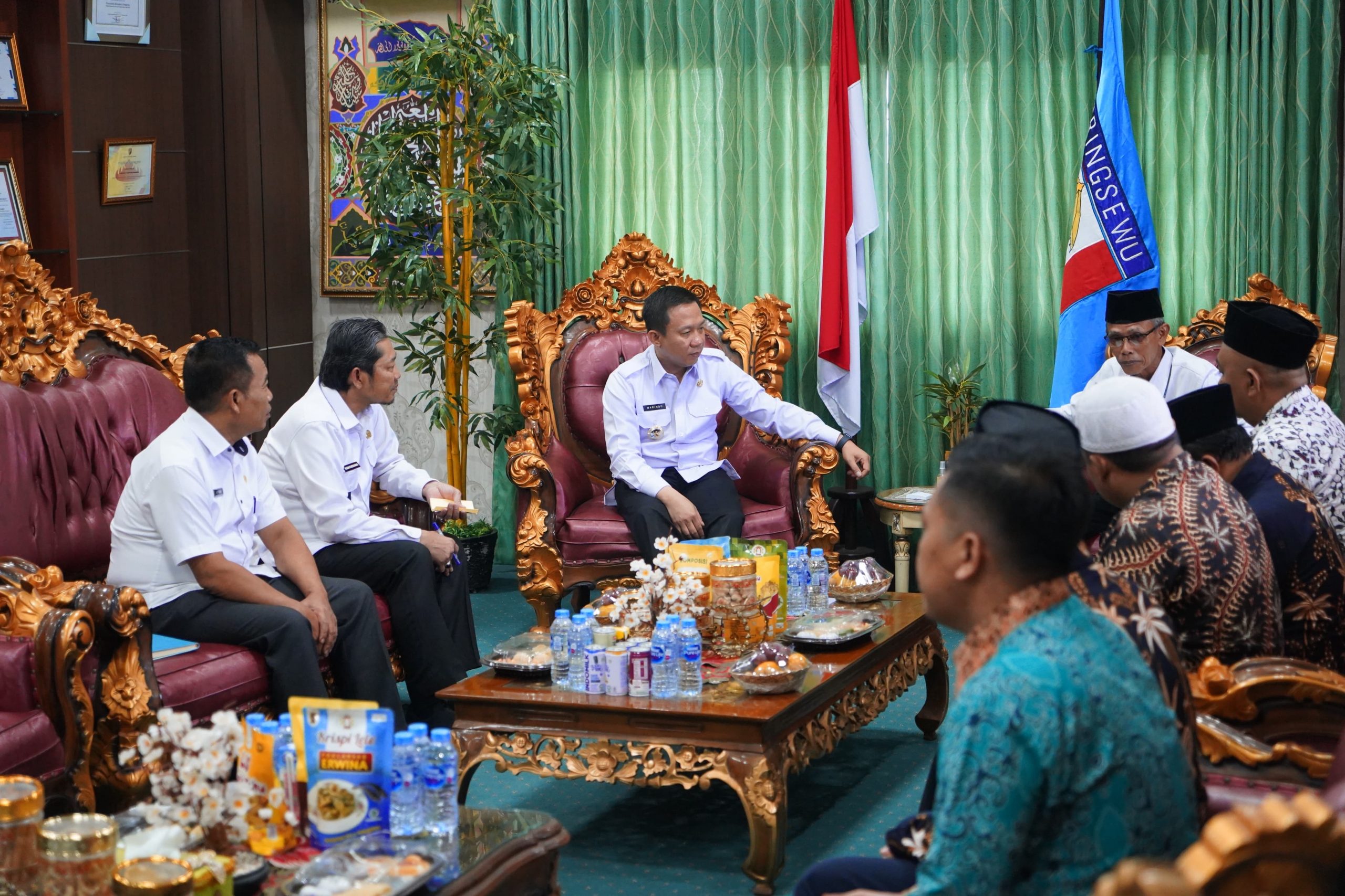 Pj. Bupati Pringsewu Dr. Marindo Kurniawan, ST., MM Terima Kunjungan Silaturahmi Dewan Pengurus Masjid Kabupaten Pringsewu.