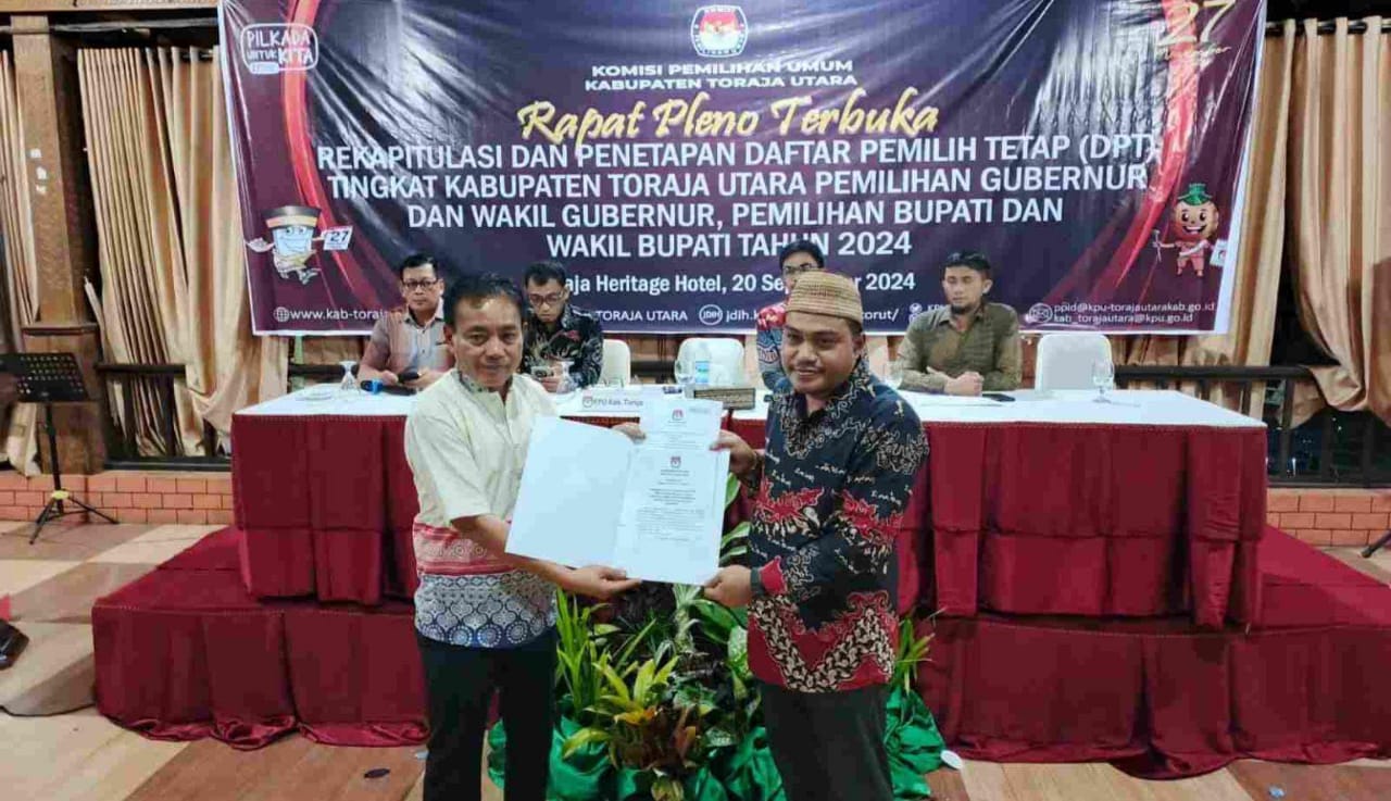 DPT di Bumi Pong Tiku, Toraja Utara 181.033 Orang