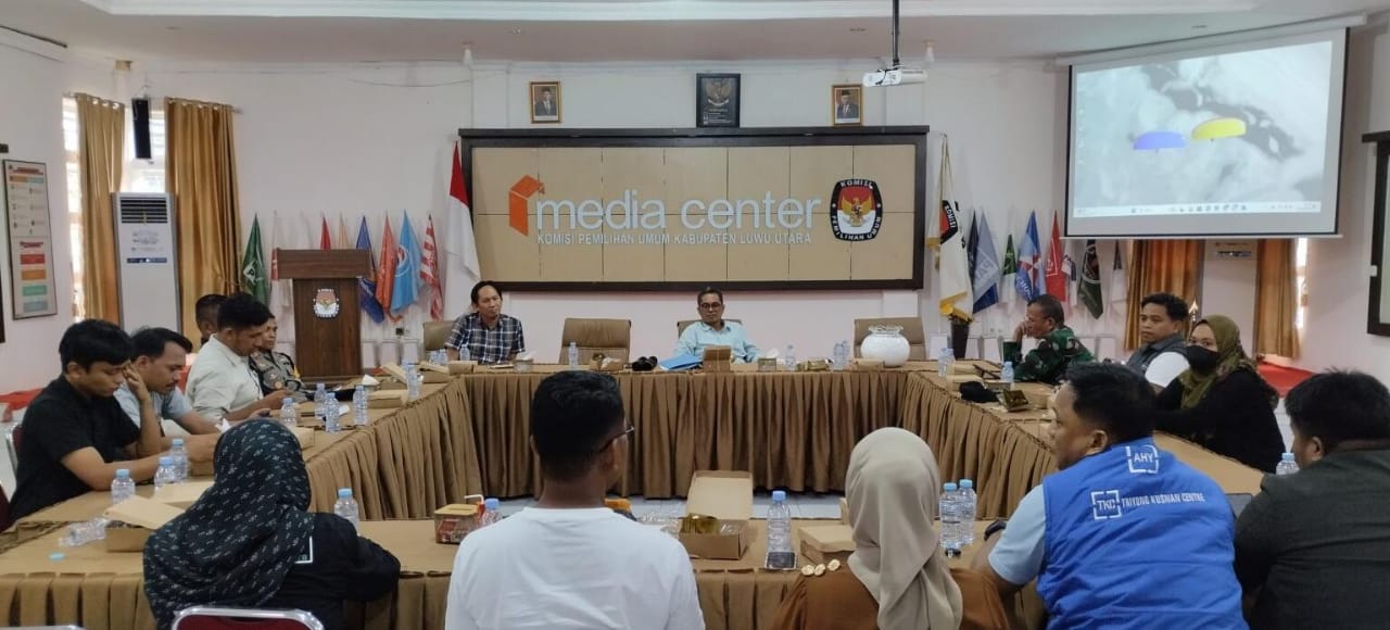 KPU Rapat Kordinasi Penetapan Nomor Urut Paslon di Luwu Utara