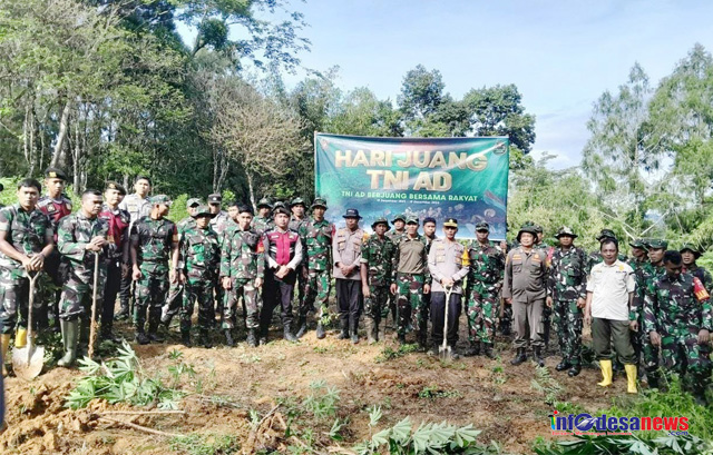 Hari Juang Kartika TNI AD: Dandim 1414 Toraja dan Pemda Hijaukan Lahan Kritis dengan Ratusan Pohon
