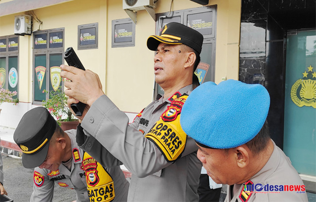 Cegah Penyalahgunaan Senjata Api Dinas Anggota, Polres Luwu Utara Gelar Pemeriksaan