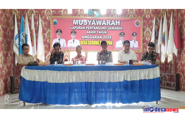 Transparansi Pemerintah Desa Gedung Harapan Dalam Musyawarah LPJ AnggaranTahun 2024