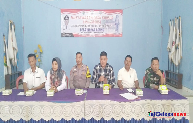 Suharno Pimpin Musdesus Di Desa Marga Agung Dalam Penetapan KPM BLTDD TA-2025