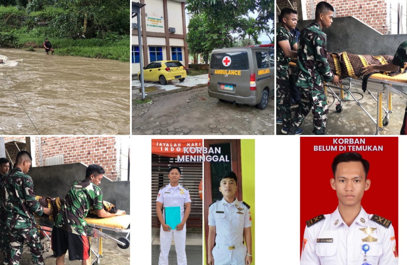 Prajurit Yonif 9 Marinir Evakuasi Jenazah Korban Hanyut Di Sungai Sabu Batumenyan