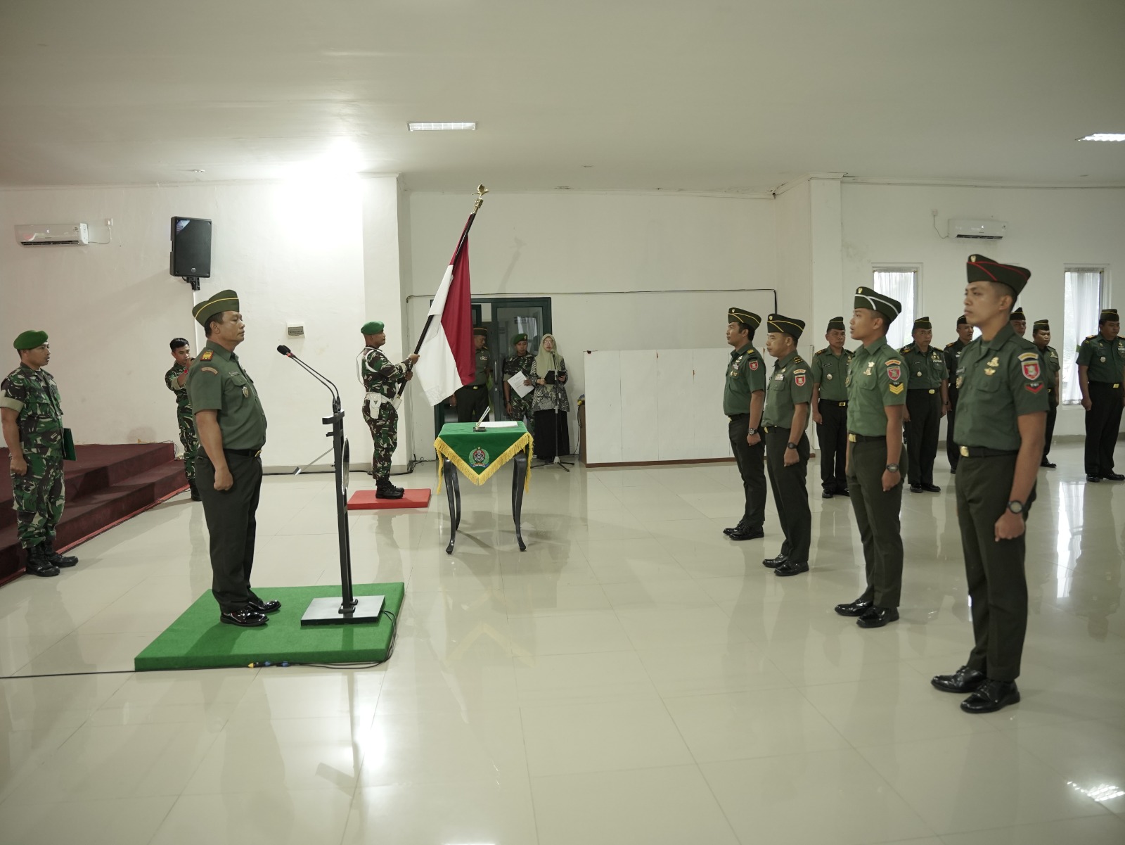 Kepala Staf Kodim 0906/Kkr Pimpin Korps Raport Masuk Dan Pindah Satuan