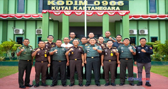 Jalin Sinergitas, Dandim 0906/Kkr Terima Audiensi Kepala Kejaksaan Negeri Kukar