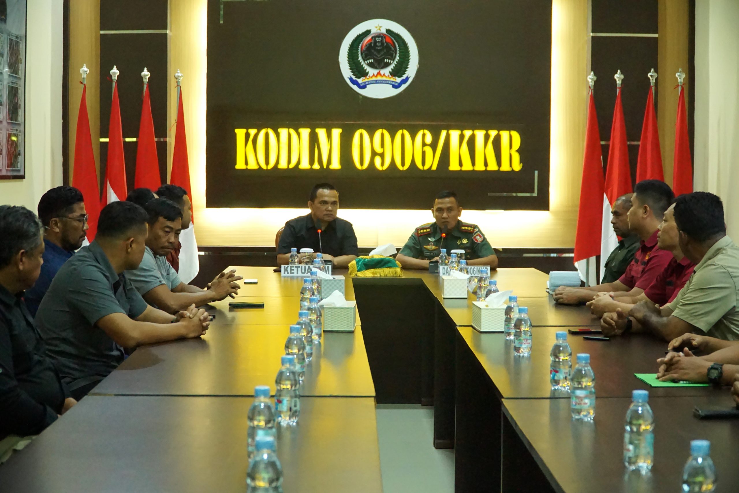 Kodim 0906/Kkr Terima Kunjungan Kerja Tim Aswasev Sintelad Bidang Renproggar