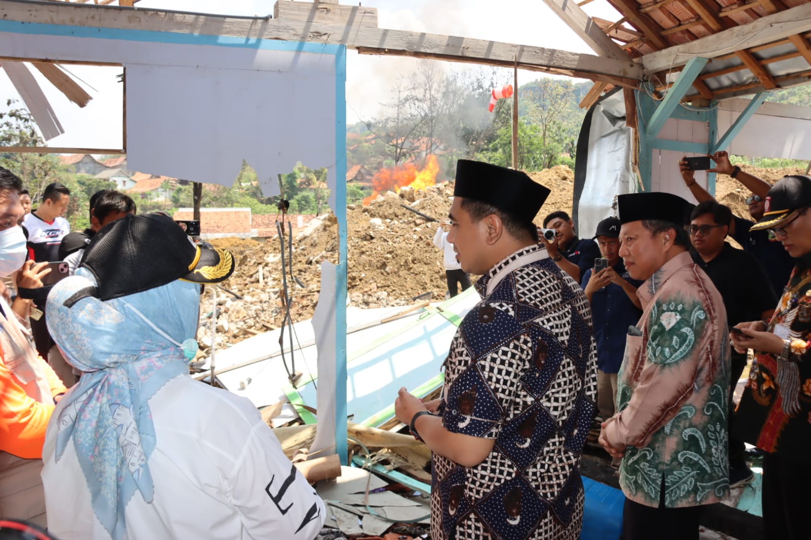 Pemprov Jateng Salurkan Bantuan Rp180 Juta untuk Korban Kebakaran Sumur Minyak di Blora