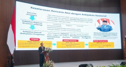 Bupati Pringsewu Presentasi Pengembangan Mocaf Di Kemendagri
