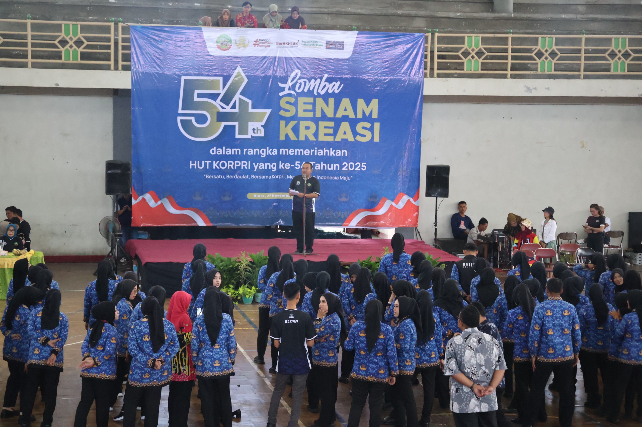 Semarak HUT ke-54 KORPRI Blora, Ribuan ASN Unjuk Kebolehan dalam Lomba Senam Kreasi Tabola Bale