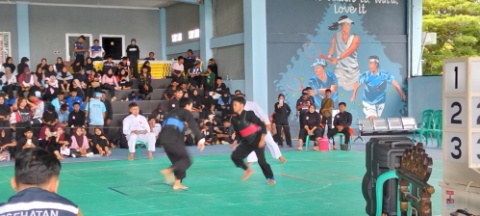 Kontingen Silat Sidomulyo Adu Ketangkasan di PORKAB Lampung Selatan